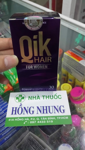 Mua viên uống mọc tóc chuyên biệt cho phụ nữ QIK HAIR FOR WOMEN lọ 30 viên của Mỹ tốt nhất ở TPHCM (Sài Gòn)