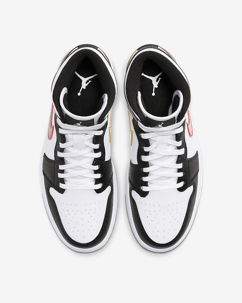 jordan 1 mid alternate swooshes red yellow