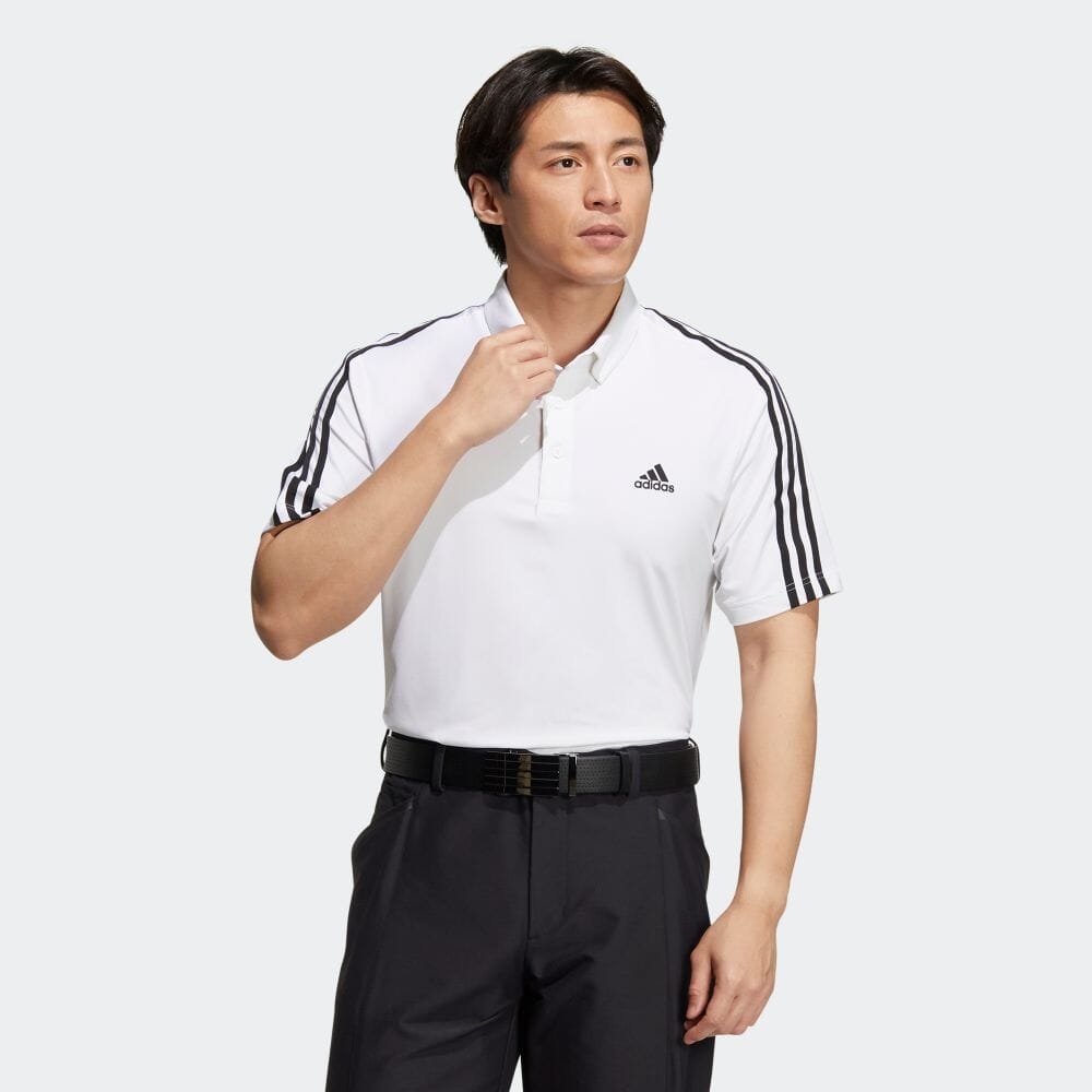 Áo Polo Adidas Golf Nam Chính Hãng - Returnable Golf 3-Stripes - Trắng |  JapanSport HG8266