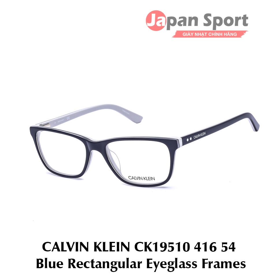 Kính Calvin Klein Nam Chính Hãng - Rectangular Eyeglass Frames - Xanh |  JapanSport CK19510-416-54-17