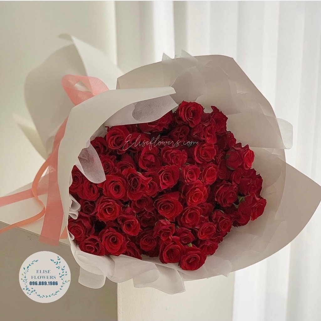 Bó hoa hồng đỏ đẹp ở Hà Nội - Bó hoa hồng đỏ đẹp quận Cầu Giấy Hà Nội