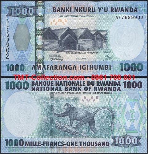 Rwanda 1000 Francs 2015 UNC (tờ)