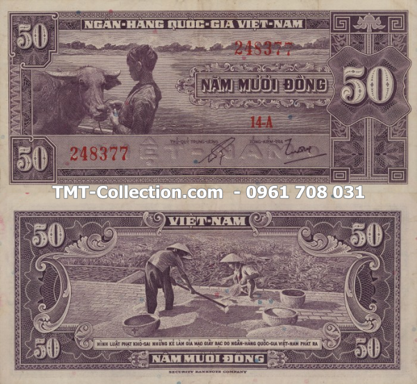 Tiền Việt Nam Cộng Hòa 50 ĐỒNG 1956