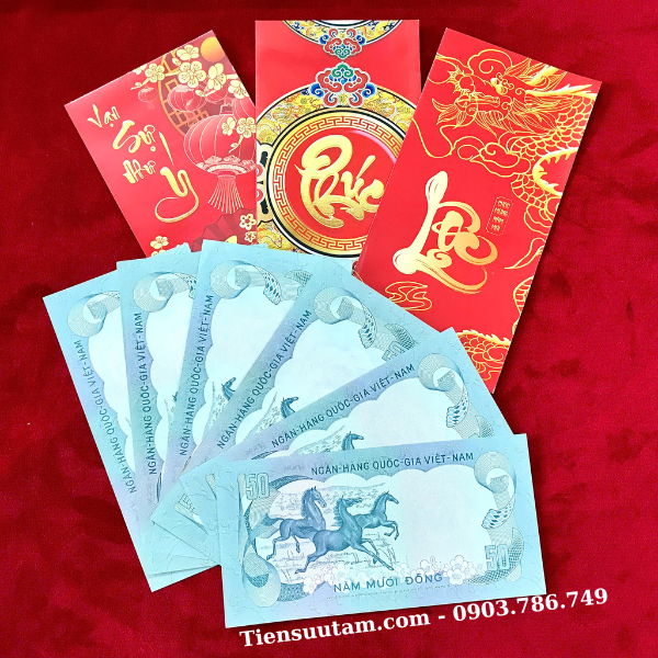 Tiền Lì Xì Tết Hình Con Ngựa Của Việt Nam mới 99%