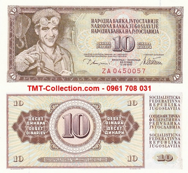 Yugoslavia - Nam Tư 10 Dinara 1978