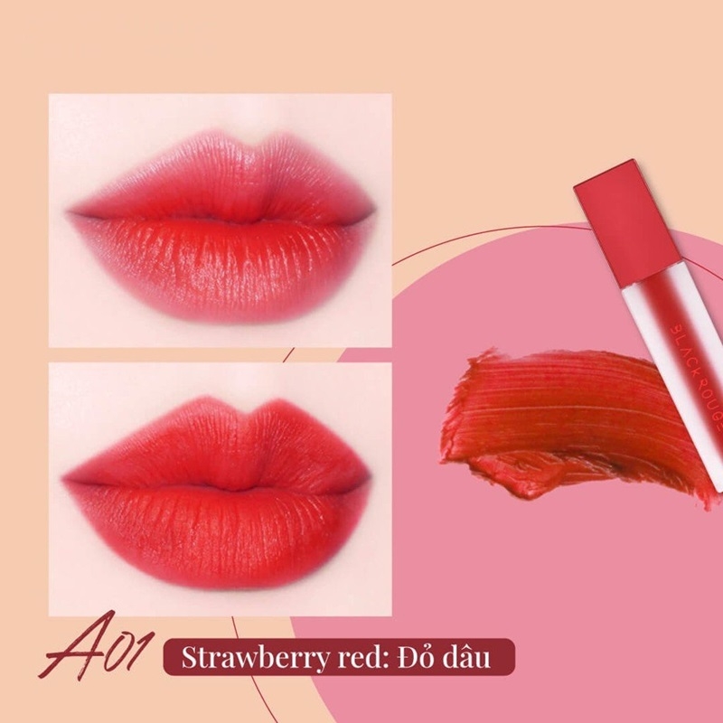 A01 màu Đỏ Nâu - Son Black Rouge Airfit Velvet