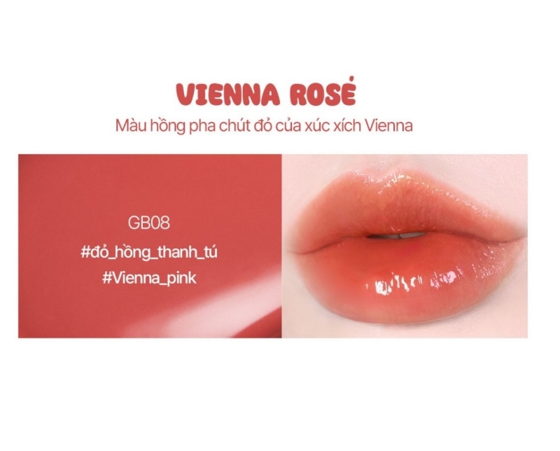 GB08 Vienna Rose - Black Rouge Double Glow Bokki Tint