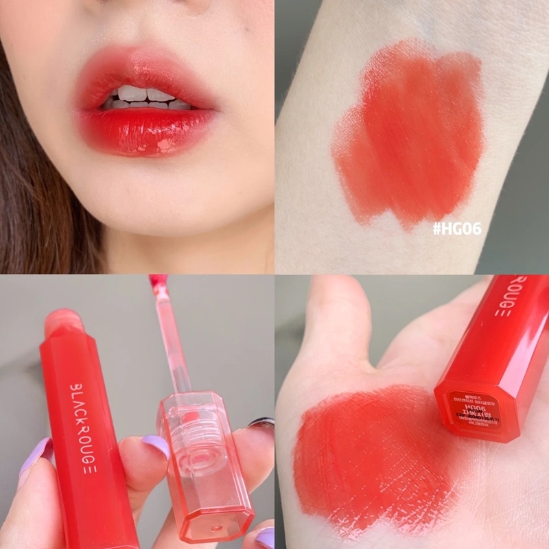 HG06 màu Đỏ Ánh Hồng - Son Black Rouge Half and Half Water Glow