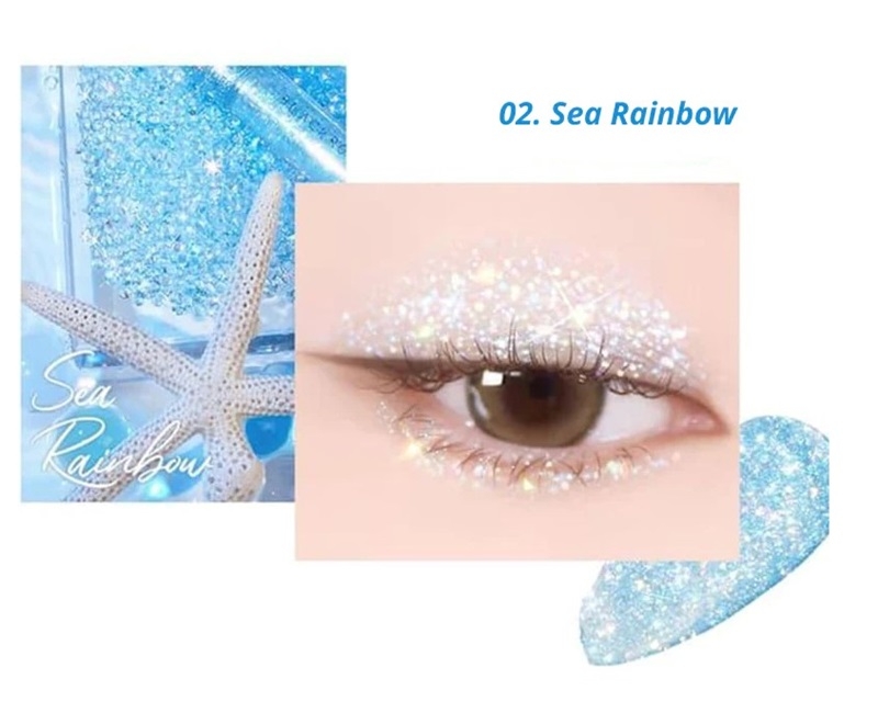 NHŨ MẮT BLACK ROUGE PEARLVELY I GLITTER TRIANGLE GT02