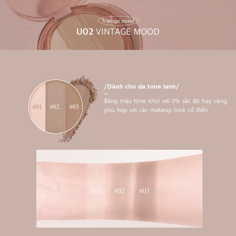 PHẤN TẠO KHỐI BLACK ROUGE UP AND DOWN TRIPLE CONTOURING U02