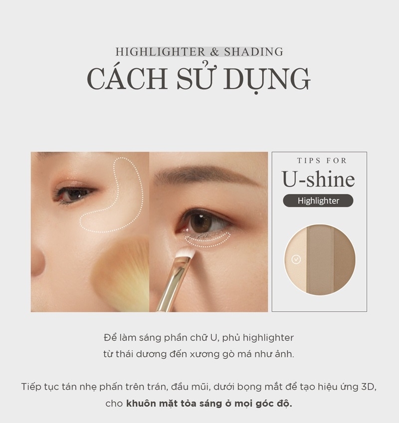 PHẤN TẠO KHỐI BLACK ROUGE UP AND DOWN TRIPLE CONTOURING U02