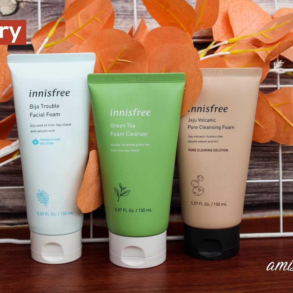 Review 3 dòng sữa rửa mặt trứ danh của Innisfree làm sạch tối đa cho từng loại da