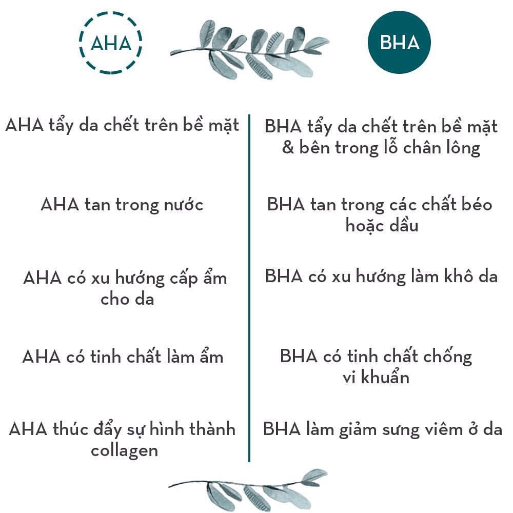 AHA hay BHA – Đâu là giải pháp thông minh cho làn da bạn?