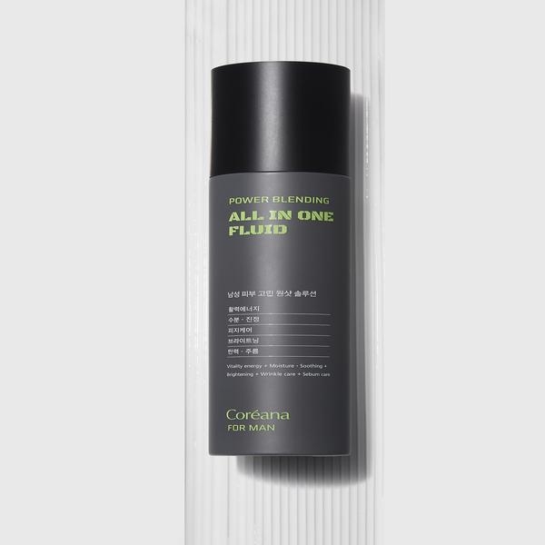 Sữa dưỡng da cho nam giới tất cả trong 1 giải pháp chăm sóc nhiều vấn đề da cho nam Coreana For Men Power Blending All-in-One Fluid 150ml