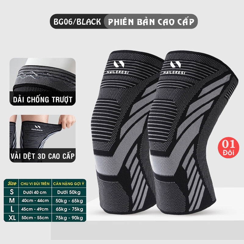(01 ĐÔI) Băng Quấn Đầu Gối Bó Gối Chính Hãng Giá Rẻ Bảo Vệ Đầu Gối Thể Thao Nam Nữ Đá Bóng Chuyền Chạy Bộ Cầu Lông Pickleball