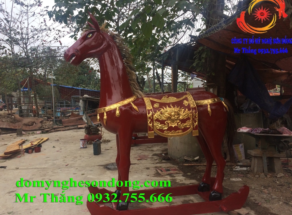 Ngựa thờ gỗ mít đẹp
