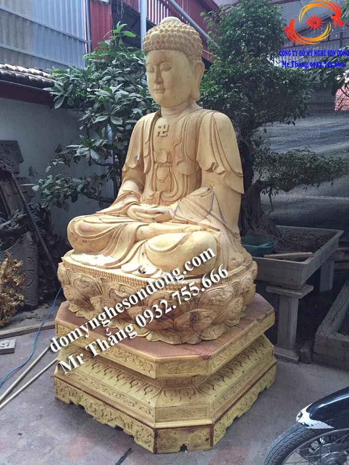 Tượng phật a di đà gỗ