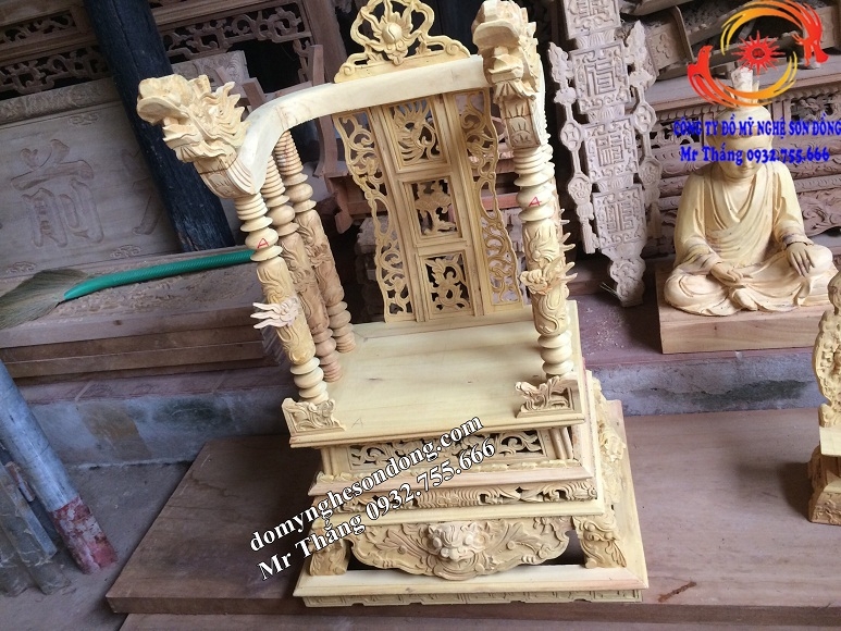 Ngai ỷ thờ gỗ mít cho gia tiên