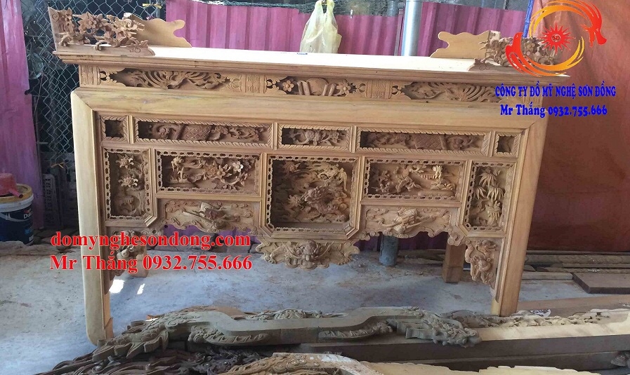 Bàn thờ ô xa đẹp cho gia tiên