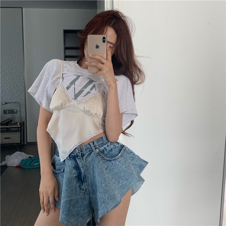 Quần Giả Váy denim Lưng Cao có đai Dáng Ôm -Thời Trang Hàn Quốc Quyến Rũ  Cho Nữ | Shopee Việt Nam