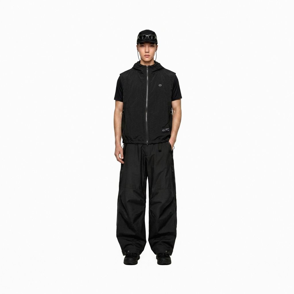 ONTOP Mesh-Panel Hooded Vest