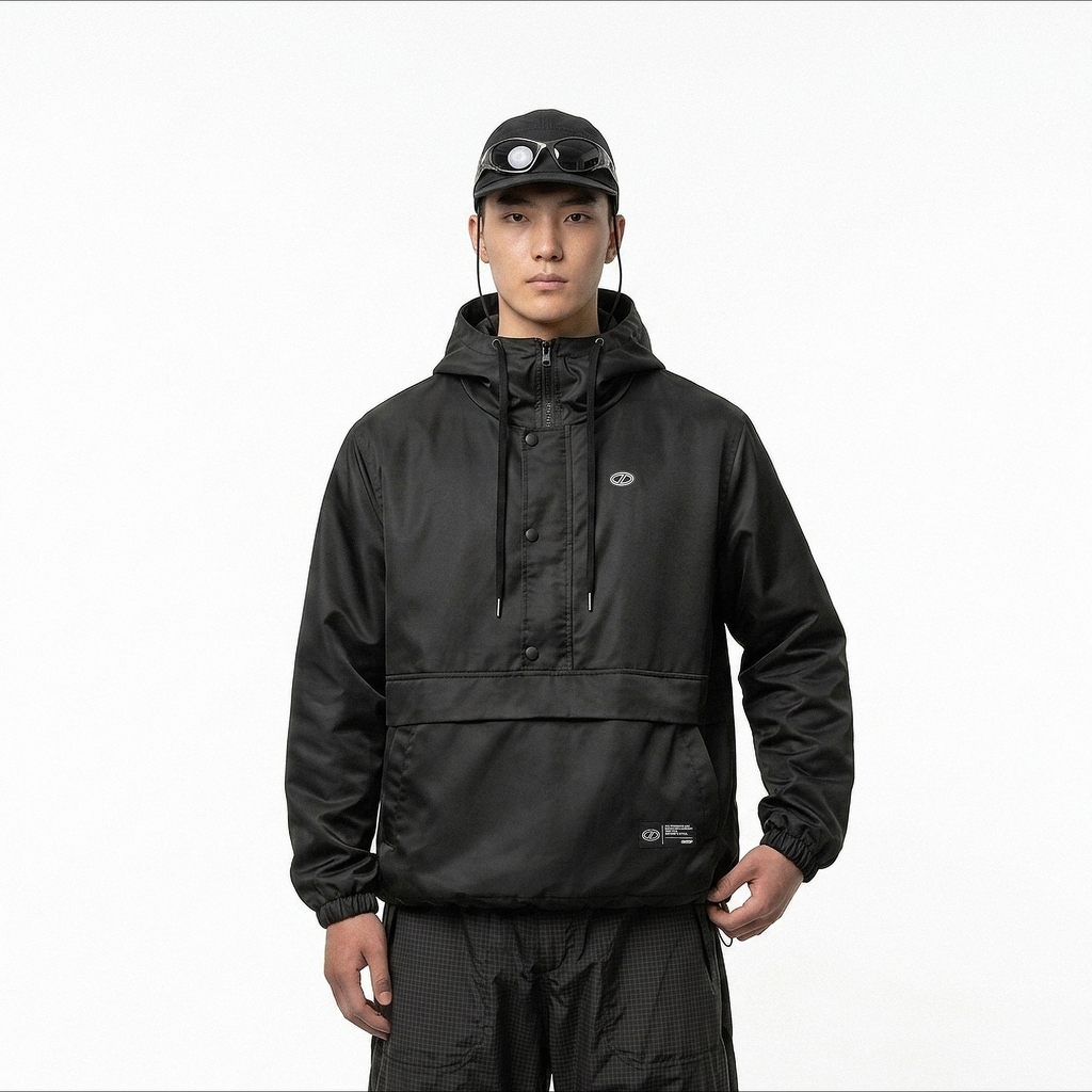 ONTOP Half-Snap Hoodie Jacket