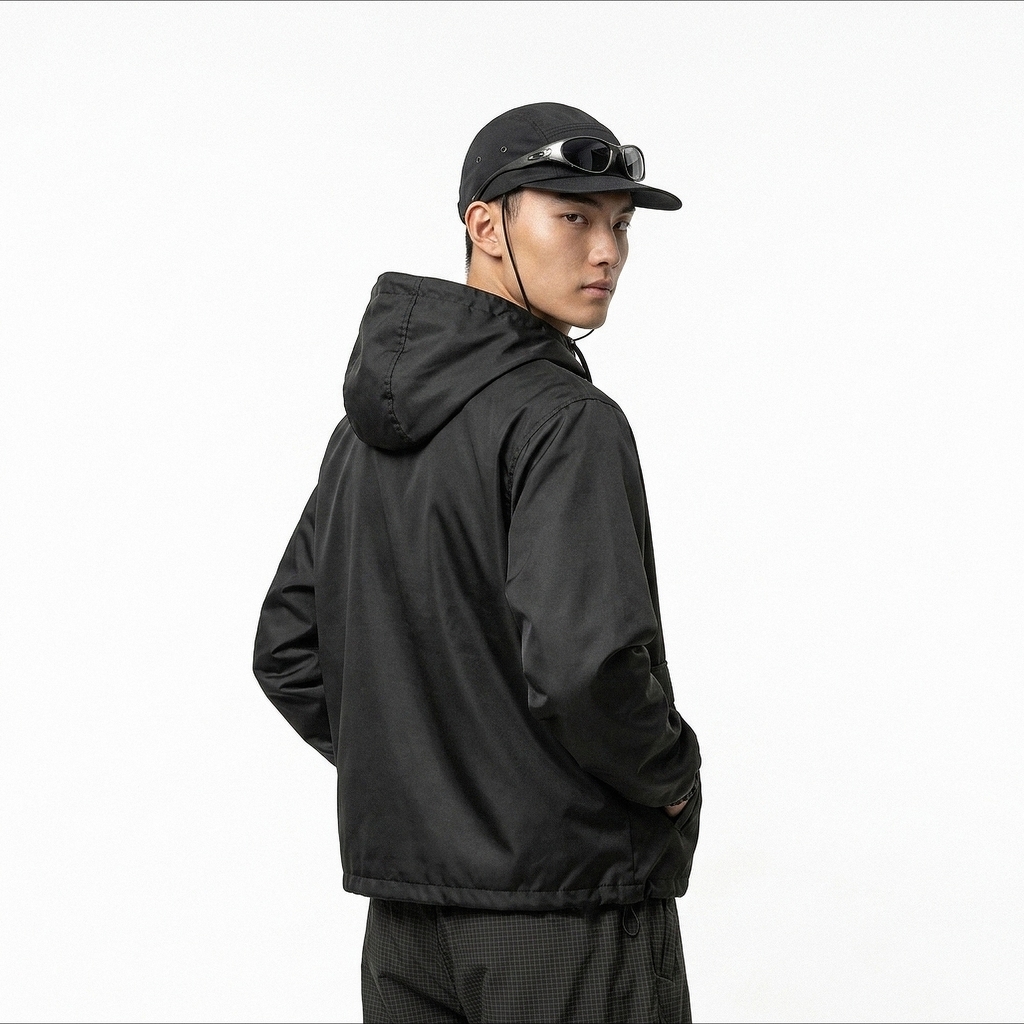 ONTOP Half-Snap Hoodie Jacket