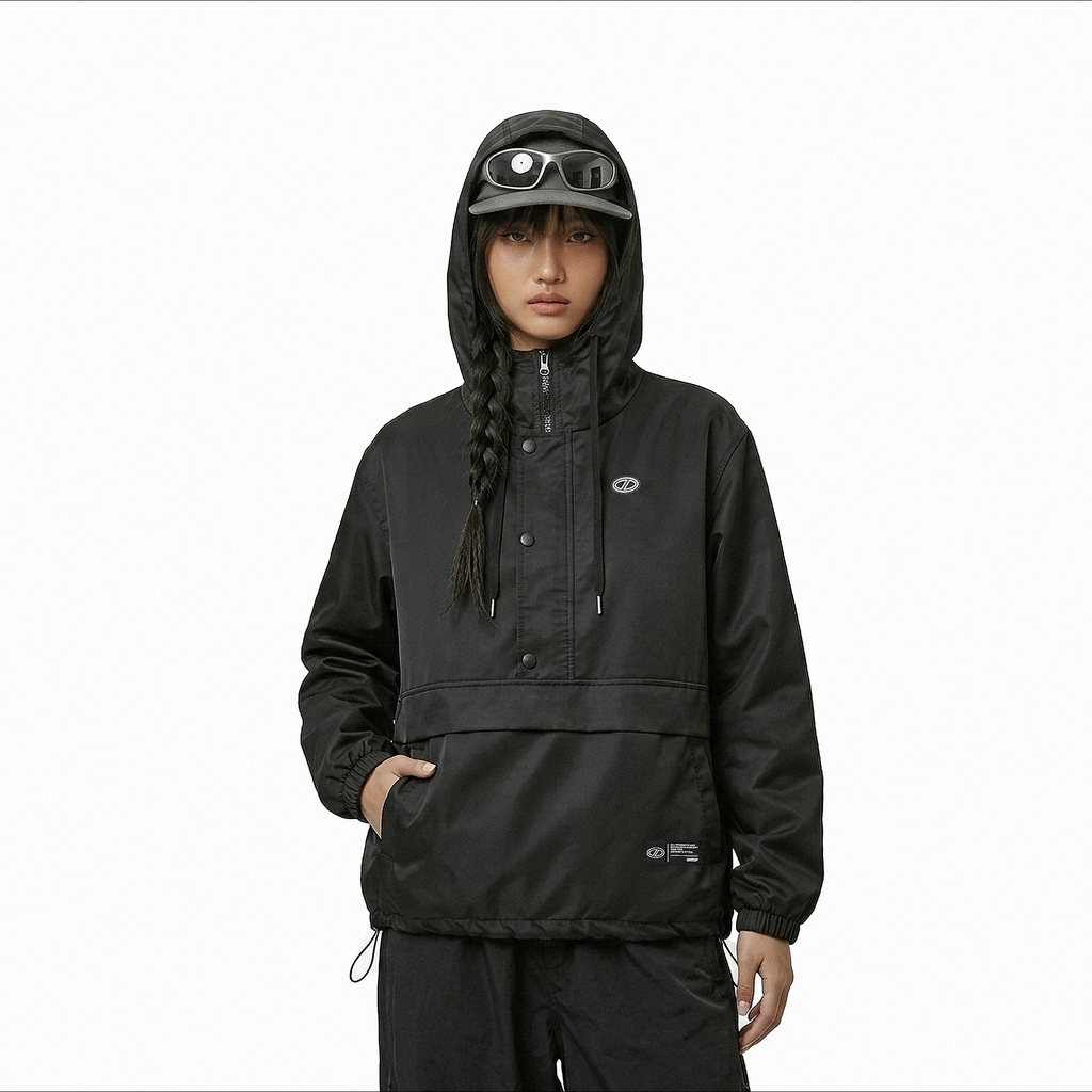ONTOP Half-Snap Hoodie Jacket