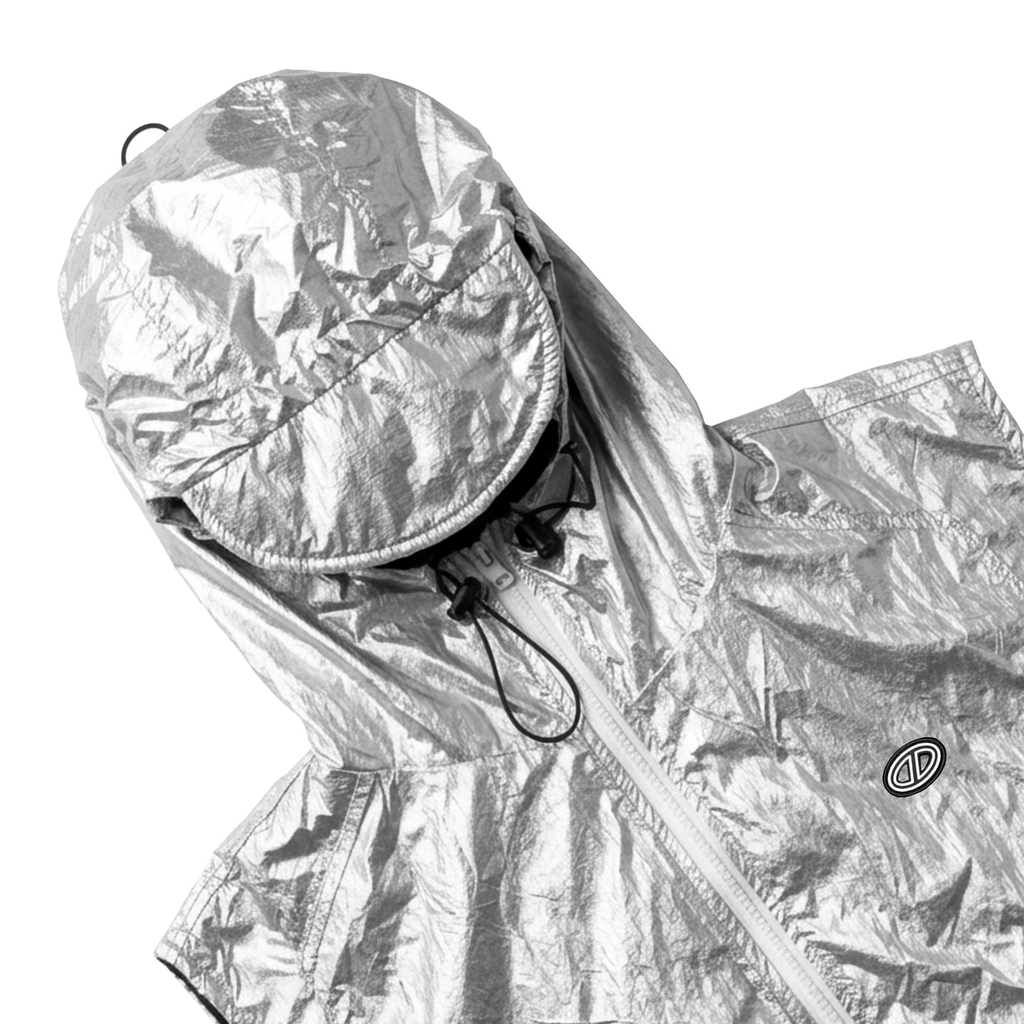 ONTOP Nylon Hooded Vest - Silver