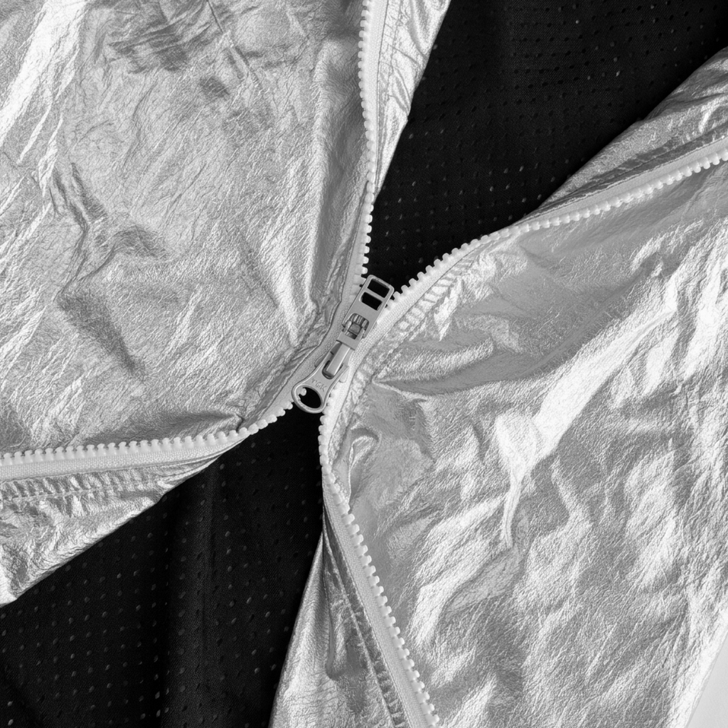 ONTOP Nylon Hooded Vest - Silver