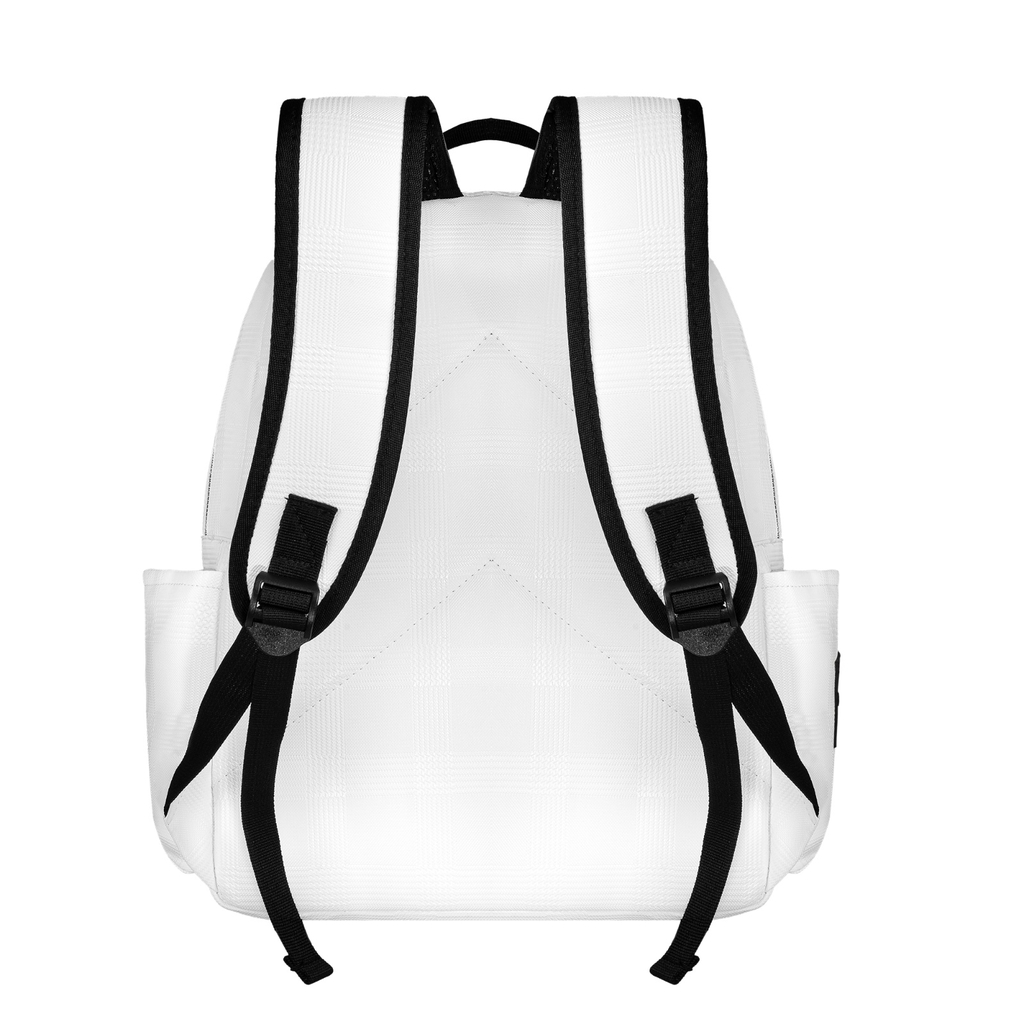 ONTOP Basic Leather Backpack with Plaid Print