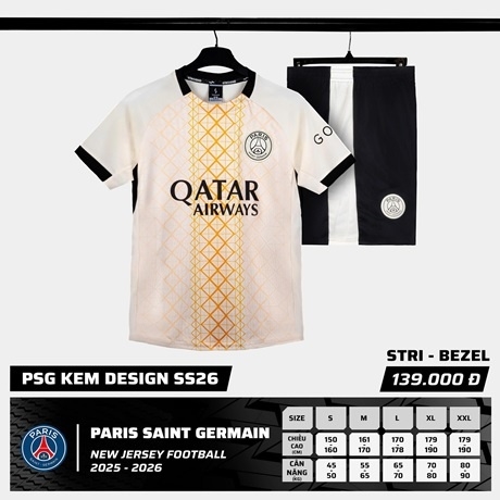 Quần áo bóng đá Strivend PSG Paris Saint-Germain 2025/26 [thun mè Poly]