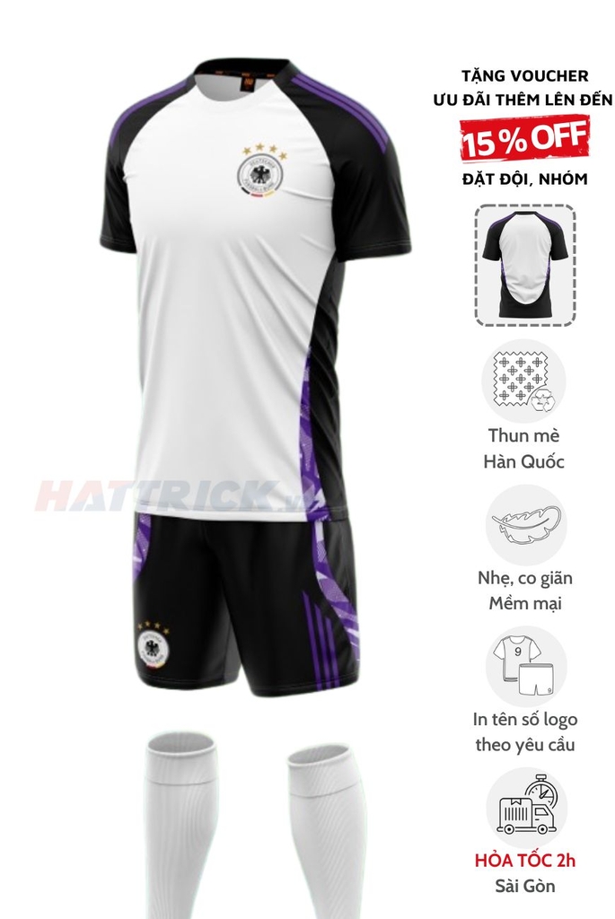 Áo đội tuyển Đức Euro 2024 [Thun Mè Hàn Quốc]
