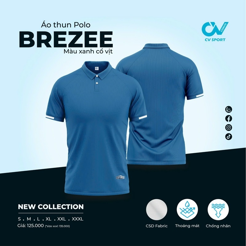 Áo di chuyển Polo Convis CV Brezee