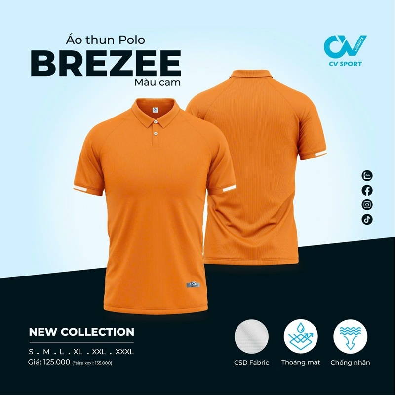 Áo di chuyển Polo Convis CV Brezee