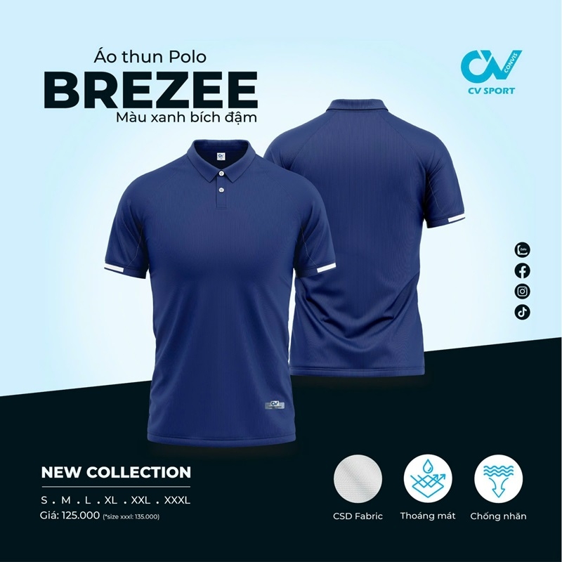 Áo di chuyển Polo Convis CV Brezee