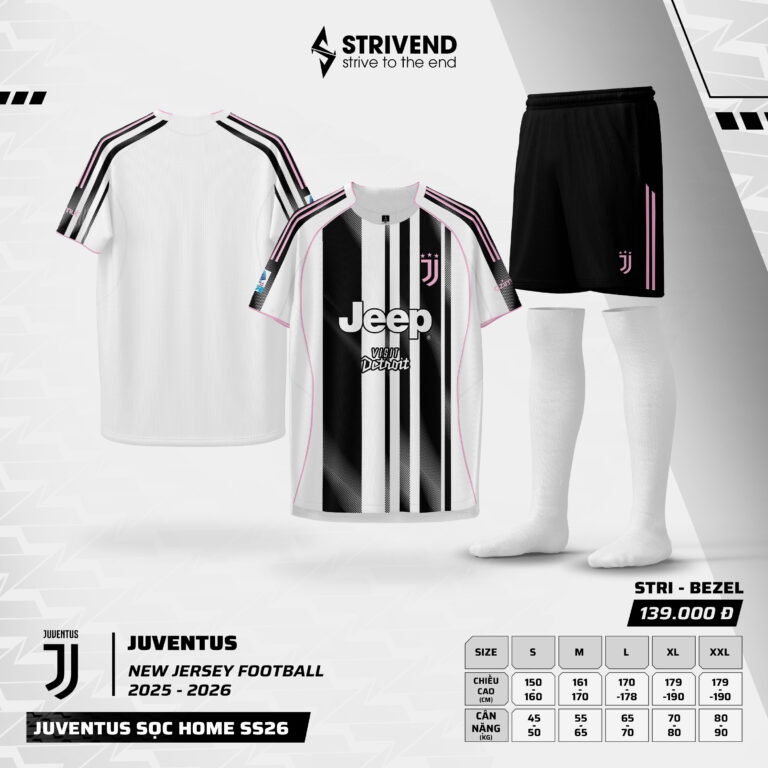Quần áo bóng đá Strivend Juve Juventus SS26 2025/2026 [thun mè Poly]
