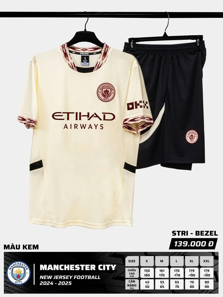 Quần áo bóng đá Strivend Man city 2024/25 [thun mè Poly]