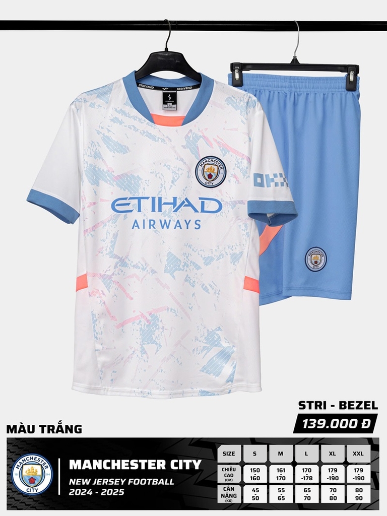 Quần áo bóng đá Strivend Man city 2024/25 [thun mè Poly]