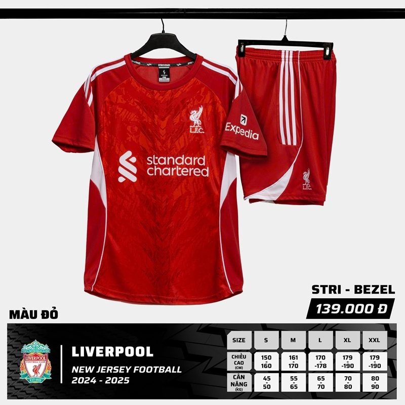 Quần áo bóng đá Strivend Liverpool 2024/25 [thun mè Poly]
