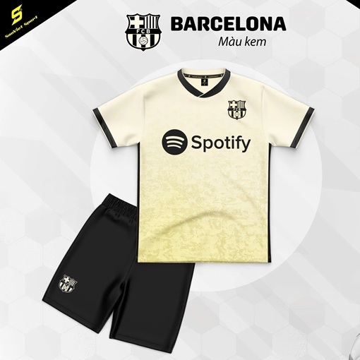 Quần áo bóng đá trẻ em Barca 2025/26