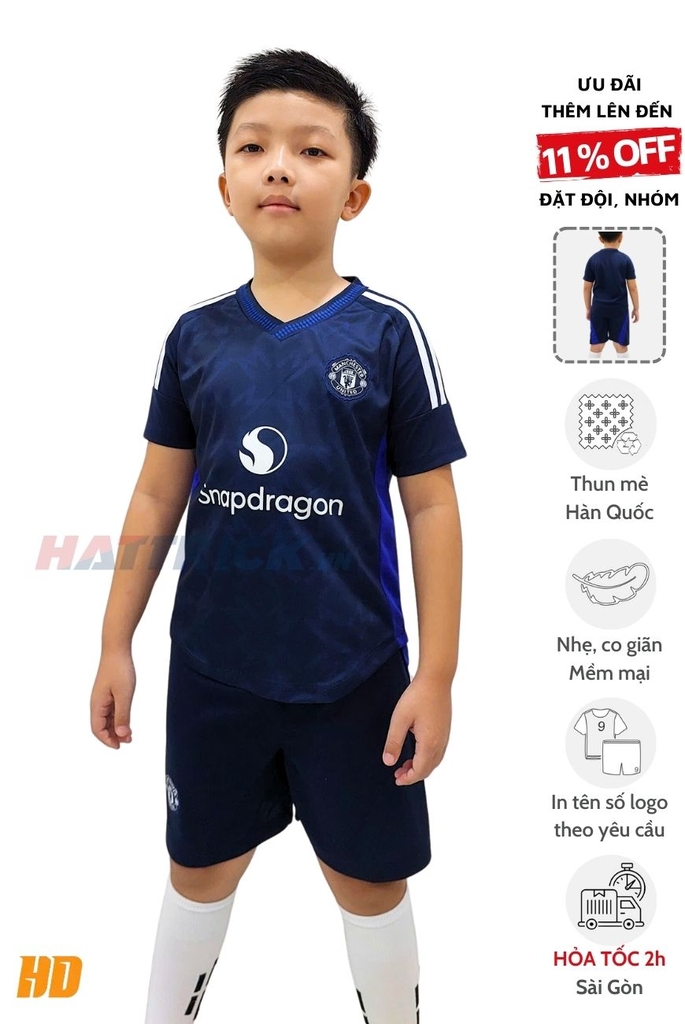 Quần áo bóng đá Trẻ Em MU 2024/25 (Thun mè Hàn Quốc)