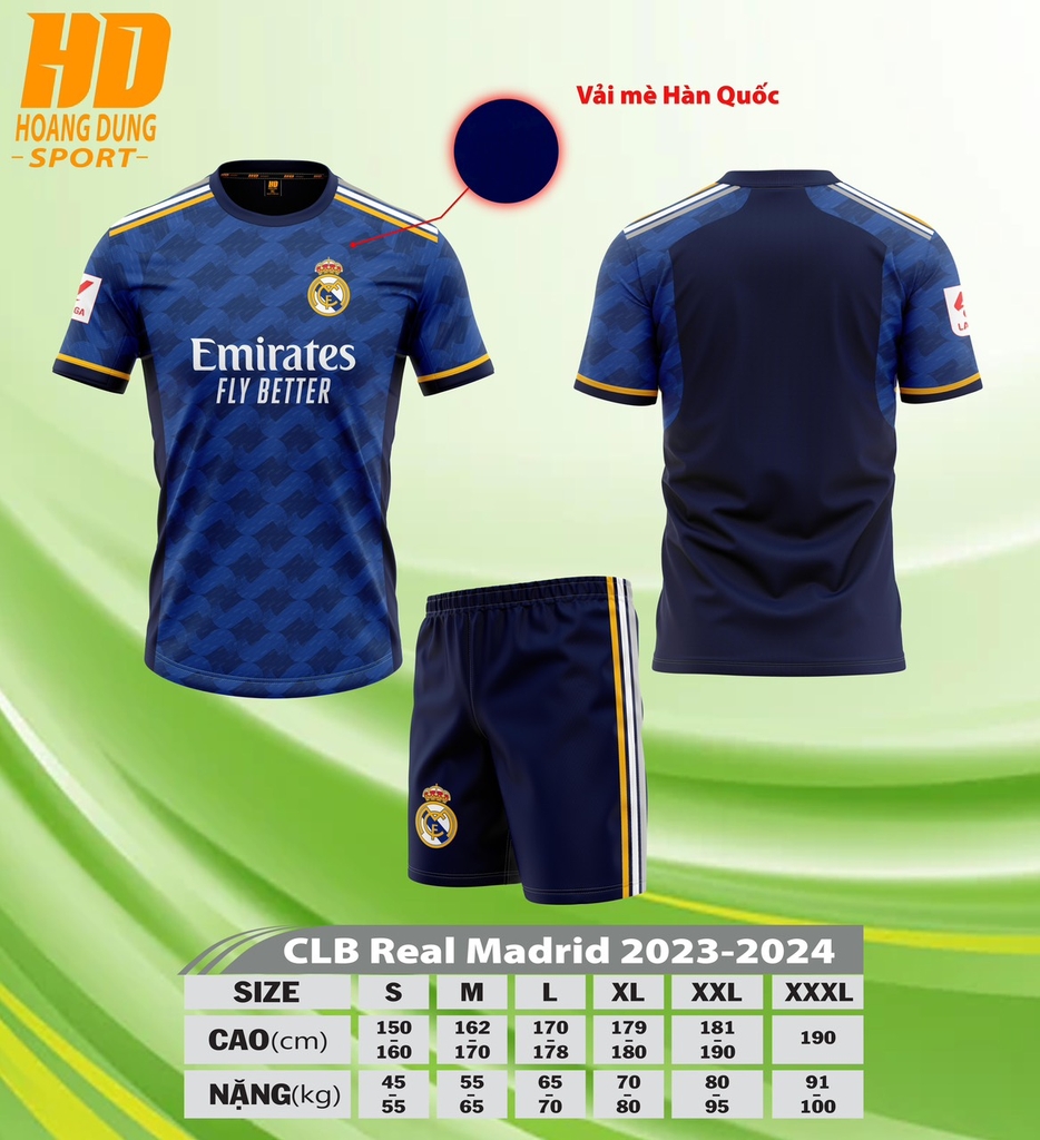 Áo Real Madrid 23/24 [Thun Mè Hàn Quốc]