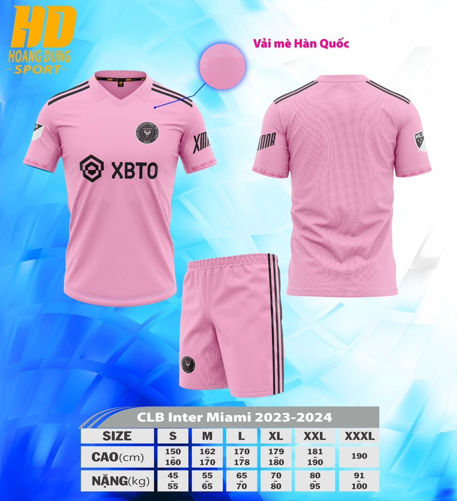 Áo Inter Miami 2023  - 2024 [Thun Mè Hàn Quốc]