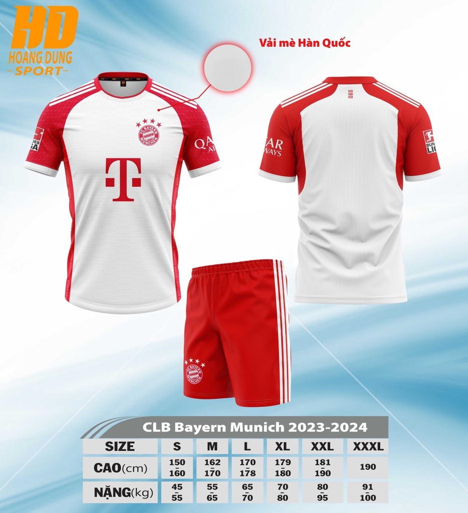 Áo Bayern Munich 23/24 [Thun Mè Hàn Quốc]