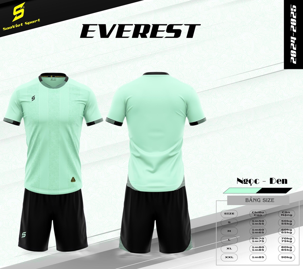 Áo bóng đá không logo Sao Việt EVEREST