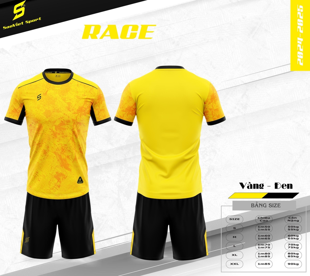 Áo bóng đá không logo Sao Việt RACE