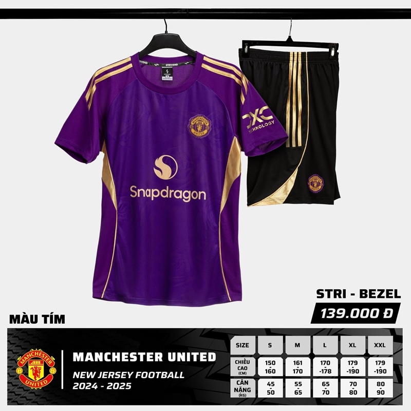 Quần áo bóng đá MU Manchester United 2025/26 [Strivend thun mè Poly]