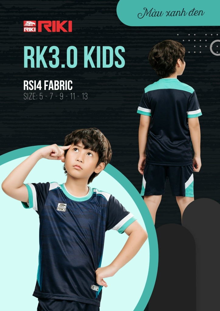 Quần áo bóng đá trẻ em Riki RK3.0