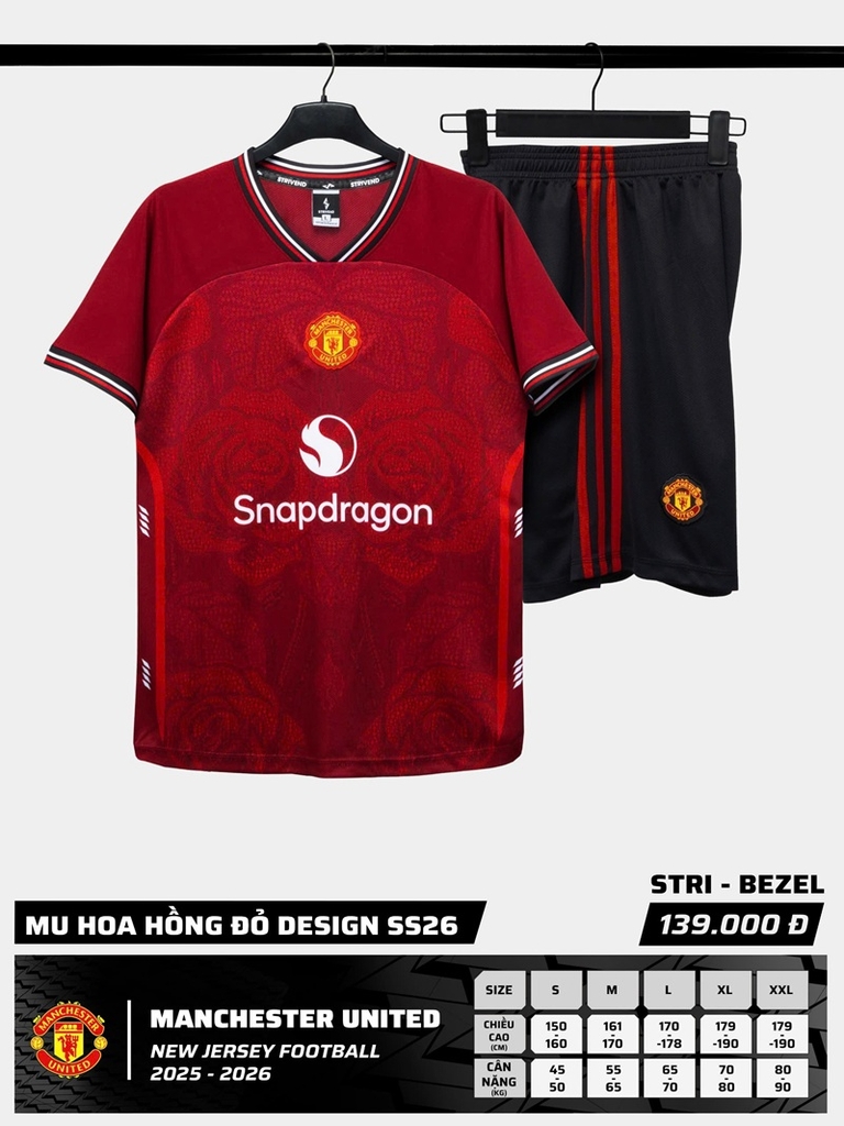 Quần áo bóng đá MU Manchester United 2025/26 [Strivend thun mè Poly]